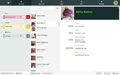 Contacts: Detail view with list of address books