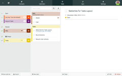 Tasks: Detail view with list of task lists