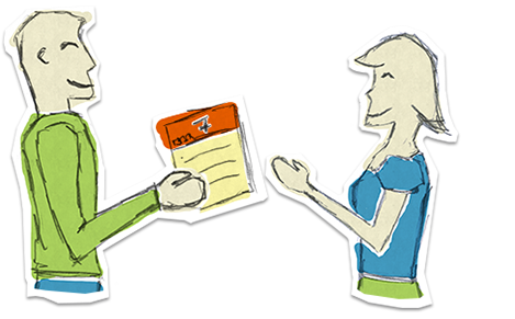 Two persons sharing an event